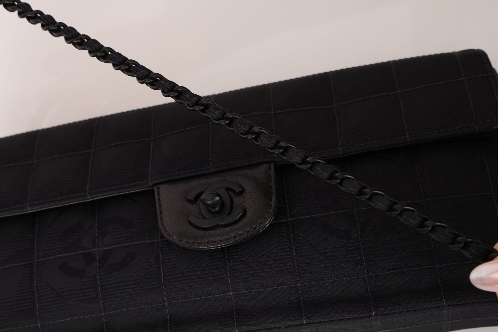 Chanel 2003 Nylon Incognito East West Chocolate Bar Flap - FashioNica