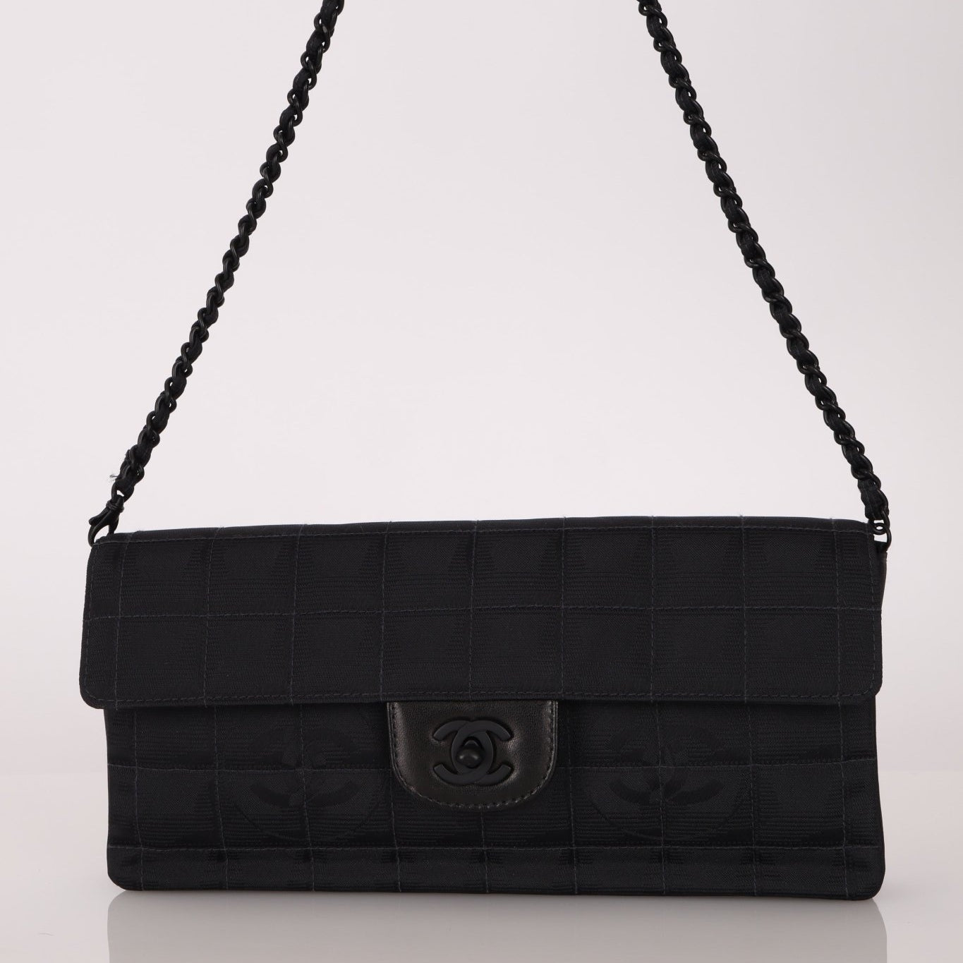Chanel 2003 Nylon Incognito East West Chocolate Bar Flap - FashioNica