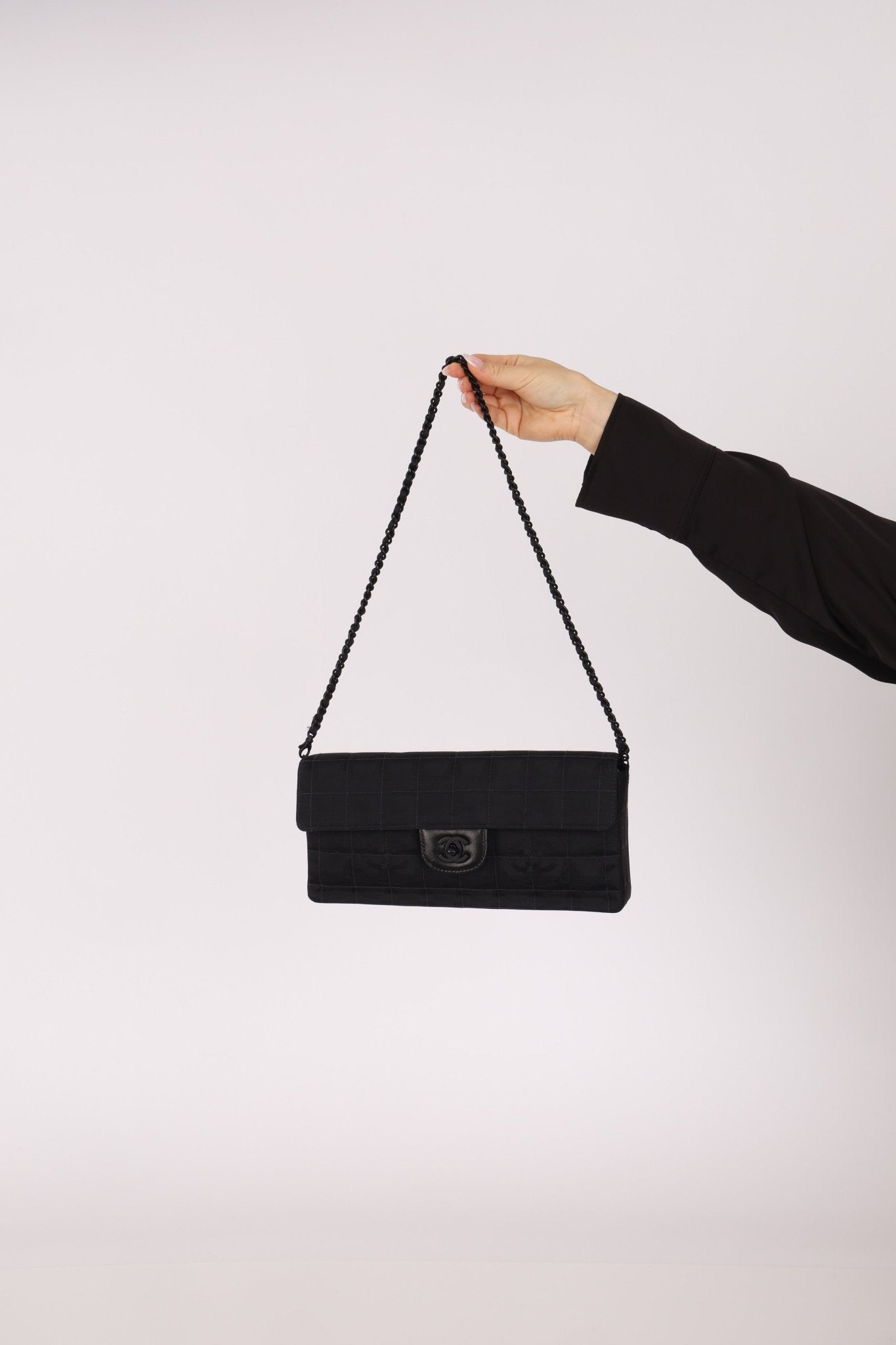 Chanel 2003 Nylon Incognito East West Chocolate Bar Flap - FashioNica