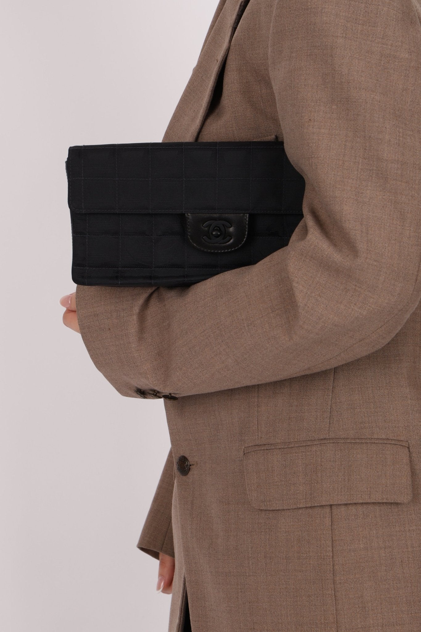 Chanel 2003 Nylon Incognito East West Chocolate Bar Flap - FashioNica