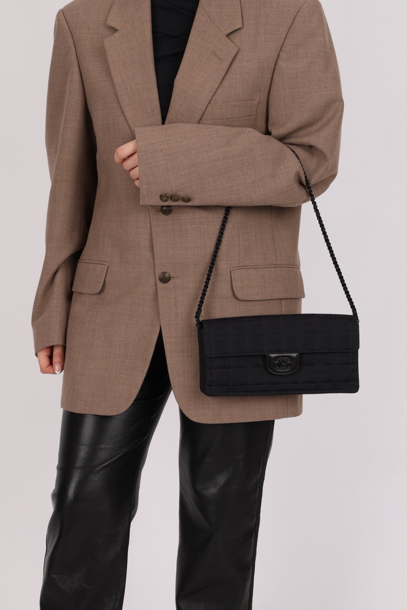 Chanel 2003 Nylon Incognito East West Chocolate Bar Flap - FashioNica