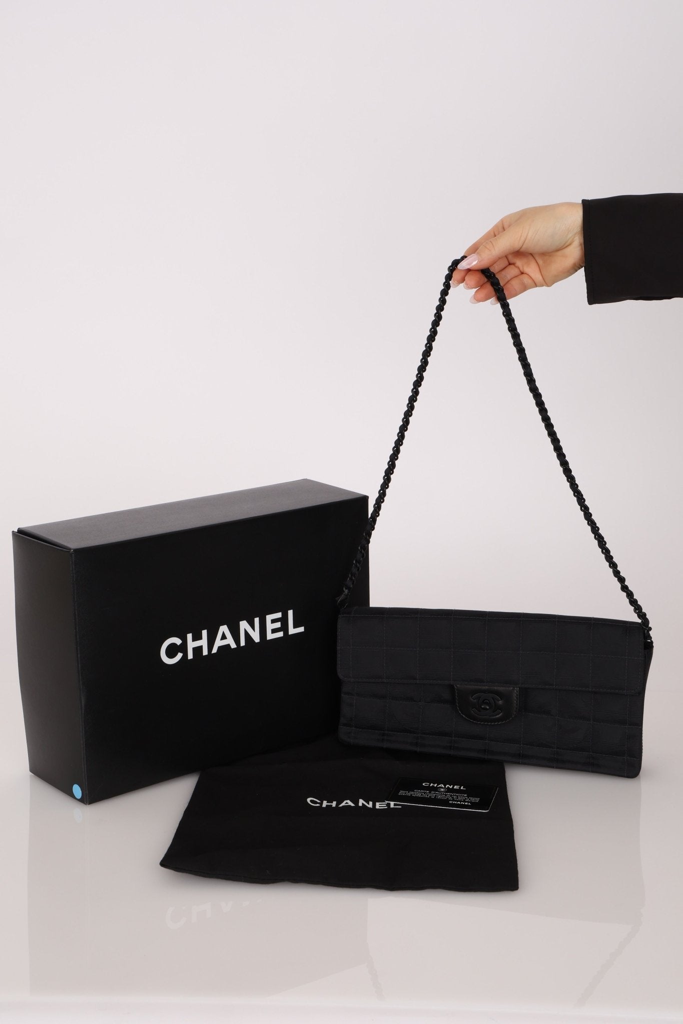 Chanel 2003 Nylon Incognito East West Chocolate Bar Flap - FashioNica