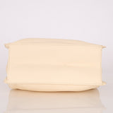 Chanel 2003 Soft Calfskin Ivory Whipstitch Wood Top Handle Mini Tote - FashioNica