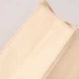 Chanel 2003 Soft Calfskin Ivory Whipstitch Wood Top Handle Mini Tote - FashioNica