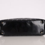 Chanel 2003 Vintage Black Patent Chocolate Bar Shoulder Bag - FashioNica