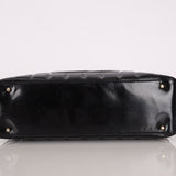 Chanel 2003 Vintage Black Patent Chocolate Bar Shoulder Bag - FashioNica