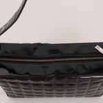 Chanel 2003 Vintage Black Patent Chocolate Bar Shoulder Bag - FashioNica