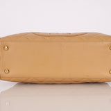 Chanel 2004 Beige Caviar Timeless Boston Bag 24k GP - FashioNica