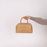 Chanel 2004 Beige Caviar Timeless Boston Bag 24k GP - FashioNica