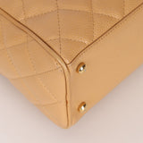Chanel 2004 Beige Caviar Timeless Boston Bag 24k GP - FashioNica