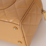 Chanel 2004 Beige Caviar Timeless Boston Bag 24k GP - FashioNica