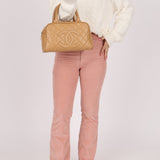 Chanel 2004 Beige Caviar Timeless Boston Bag 24k GP - FashioNica