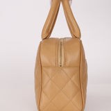 Chanel 2004 Beige Caviar Timeless Boston Bag 24k GP - FashioNica