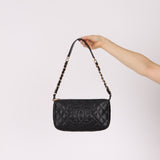 Chanel 2004 Black Caviar Timeless Pochette 24K GP - FashioNica