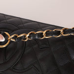 Chanel 2004 Black Caviar Timeless Pochette 24K GP - FashioNica