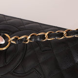 Chanel 2004 Black Caviar Timeless Pochette 24K GP - FashioNica
