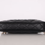 Chanel 2004 Black Caviar Timeless Pochette 24K GP - FashioNica