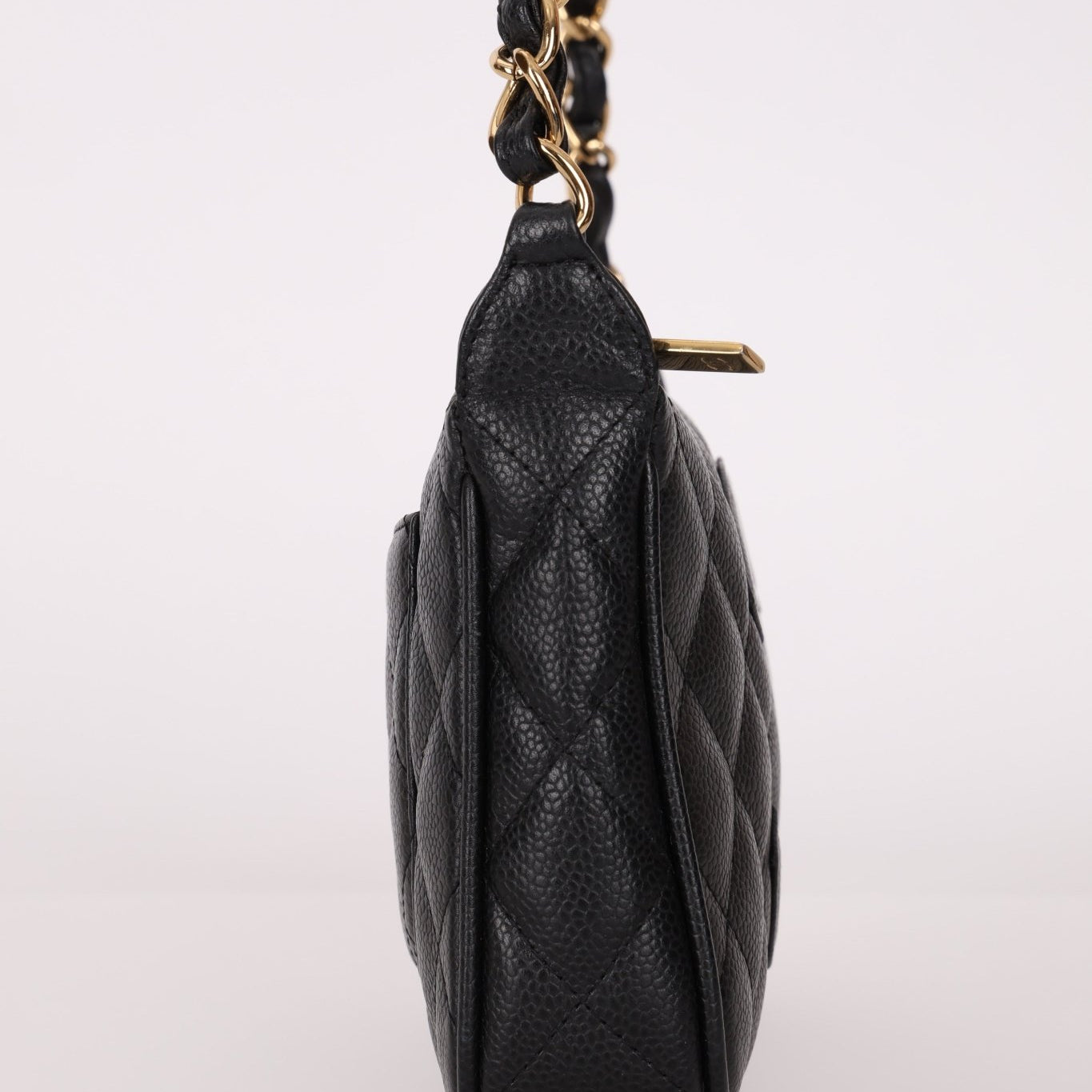 Chanel 2004 Black Caviar Timeless Pochette 24K GP - FashioNica