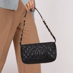 Chanel 2004 Black Caviar Timeless Pochette 24K GP - FashioNica
