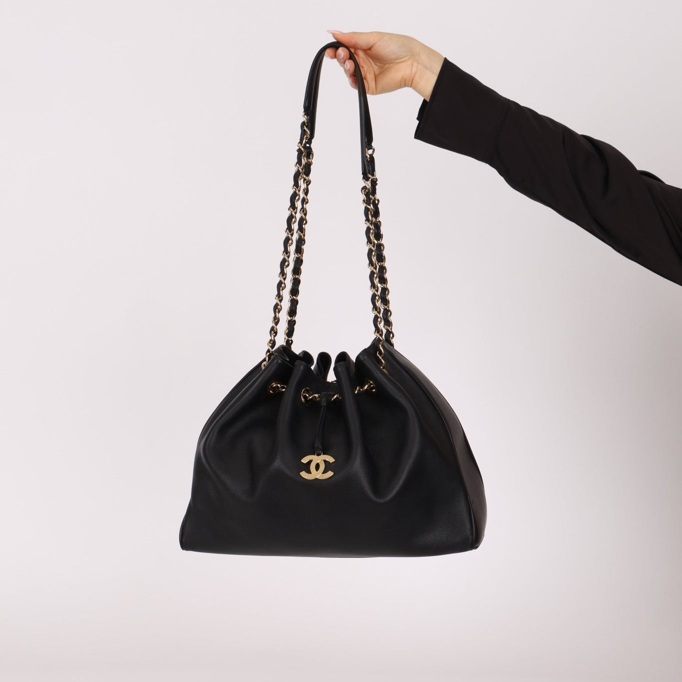 Chanel 2004 Calfskin Drawstring Bucket Bag - FashioNica