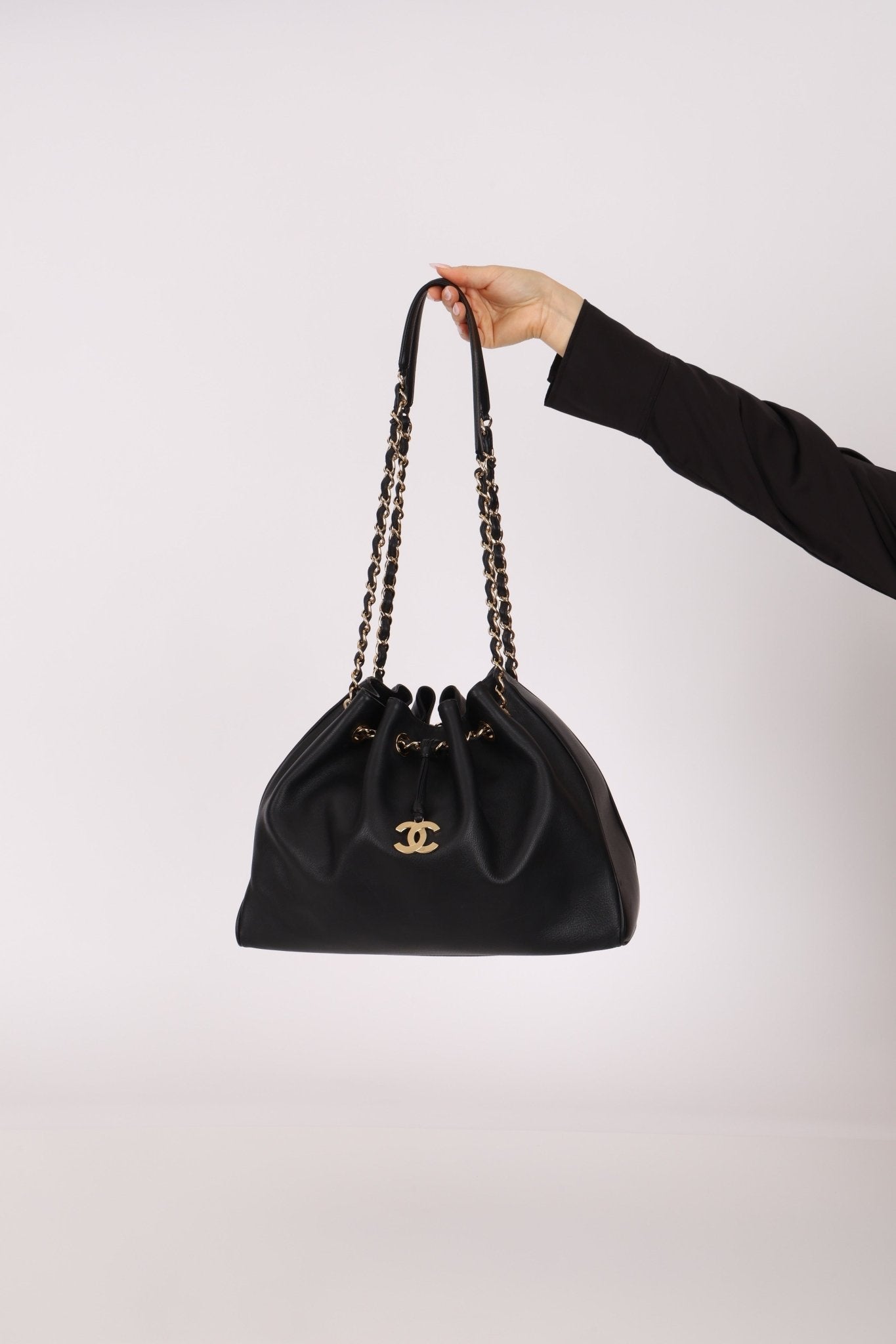 Chanel 2004 Calfskin Drawstring Bucket Bag - FashioNica