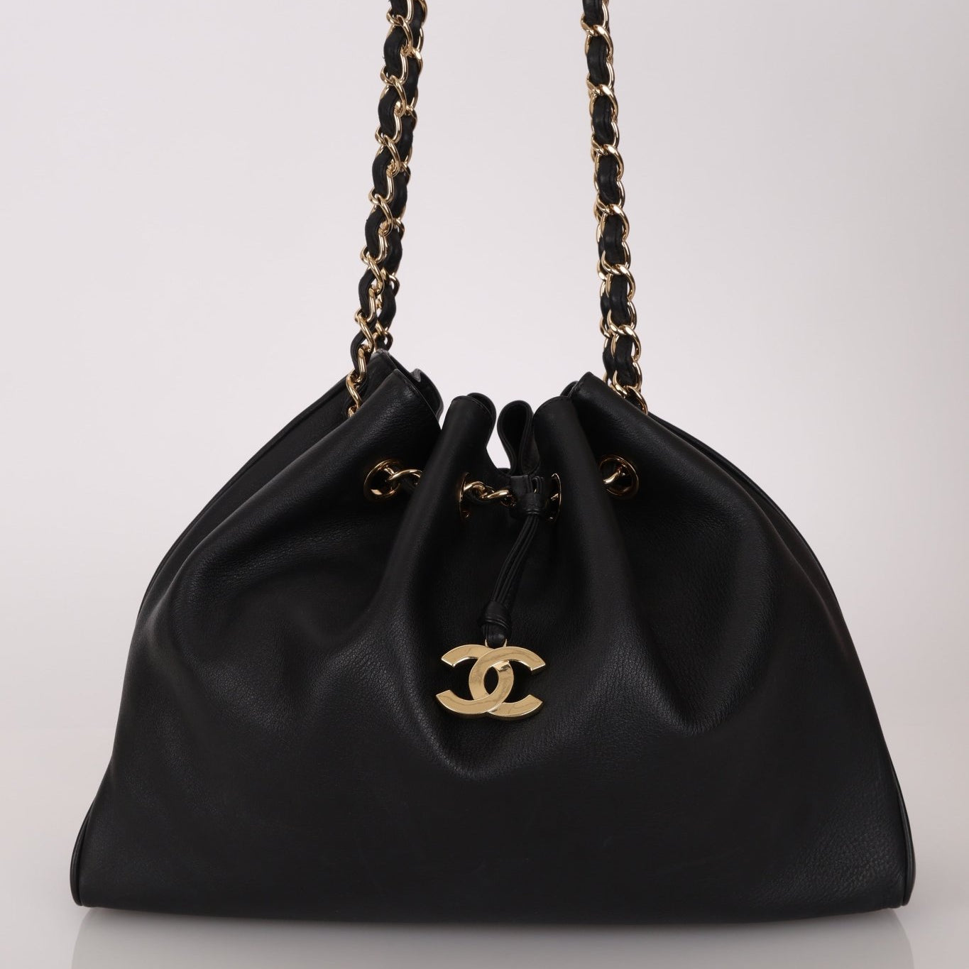 Chanel 2004 Calfskin Drawstring Bucket Bag - FashioNica