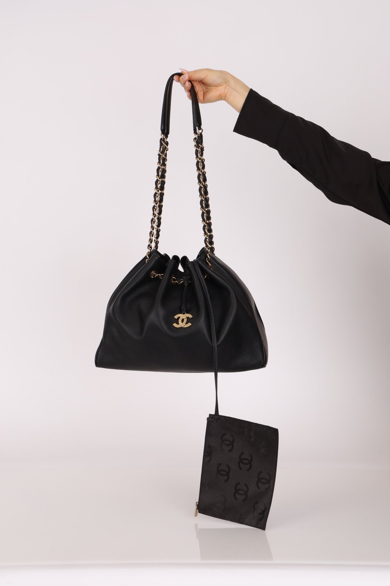 Chanel 2004 Calfskin Drawstring Bucket Bag - FashioNica