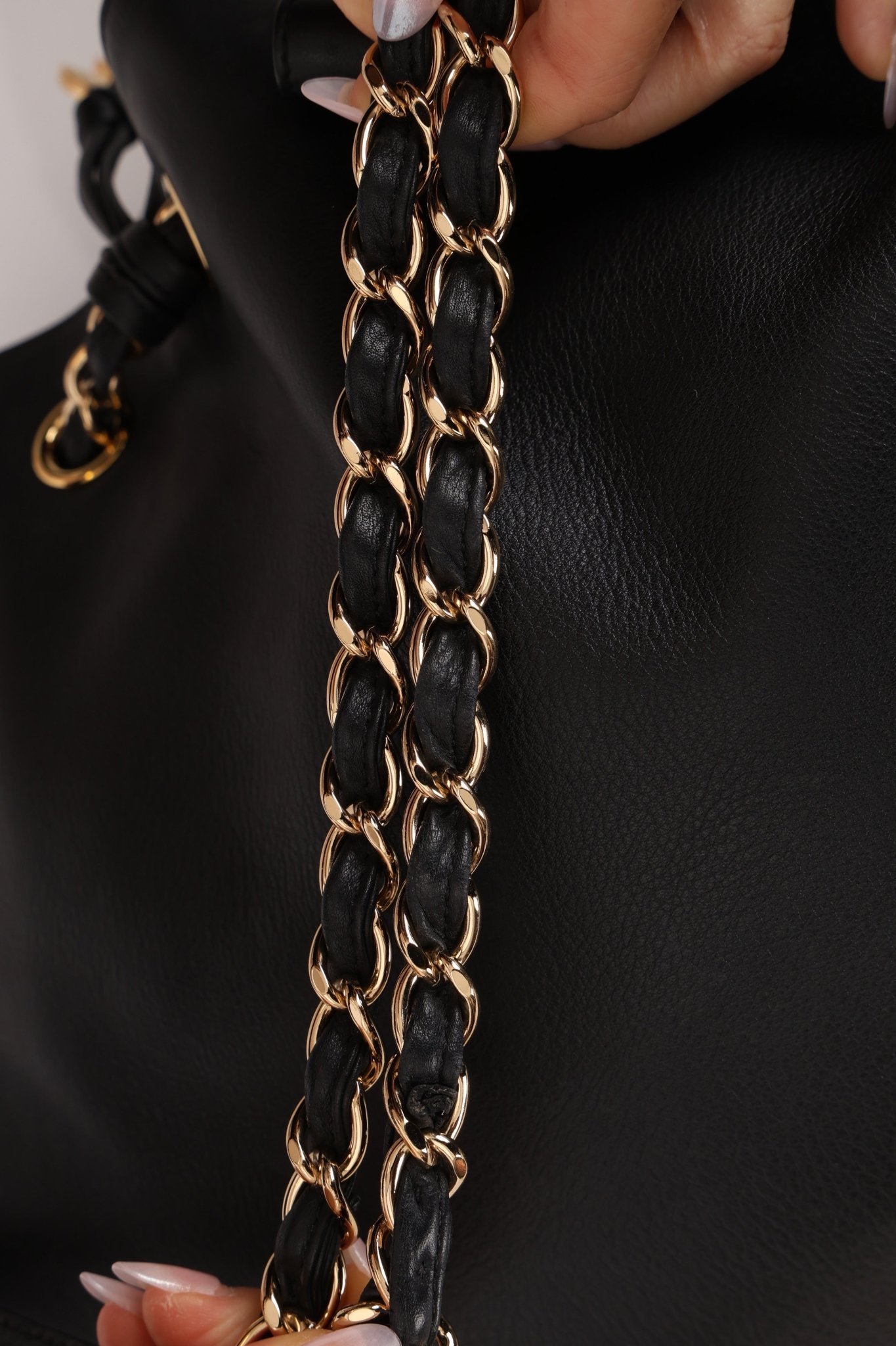 Chanel 2004 Calfskin Drawstring Bucket Bag - FashioNica