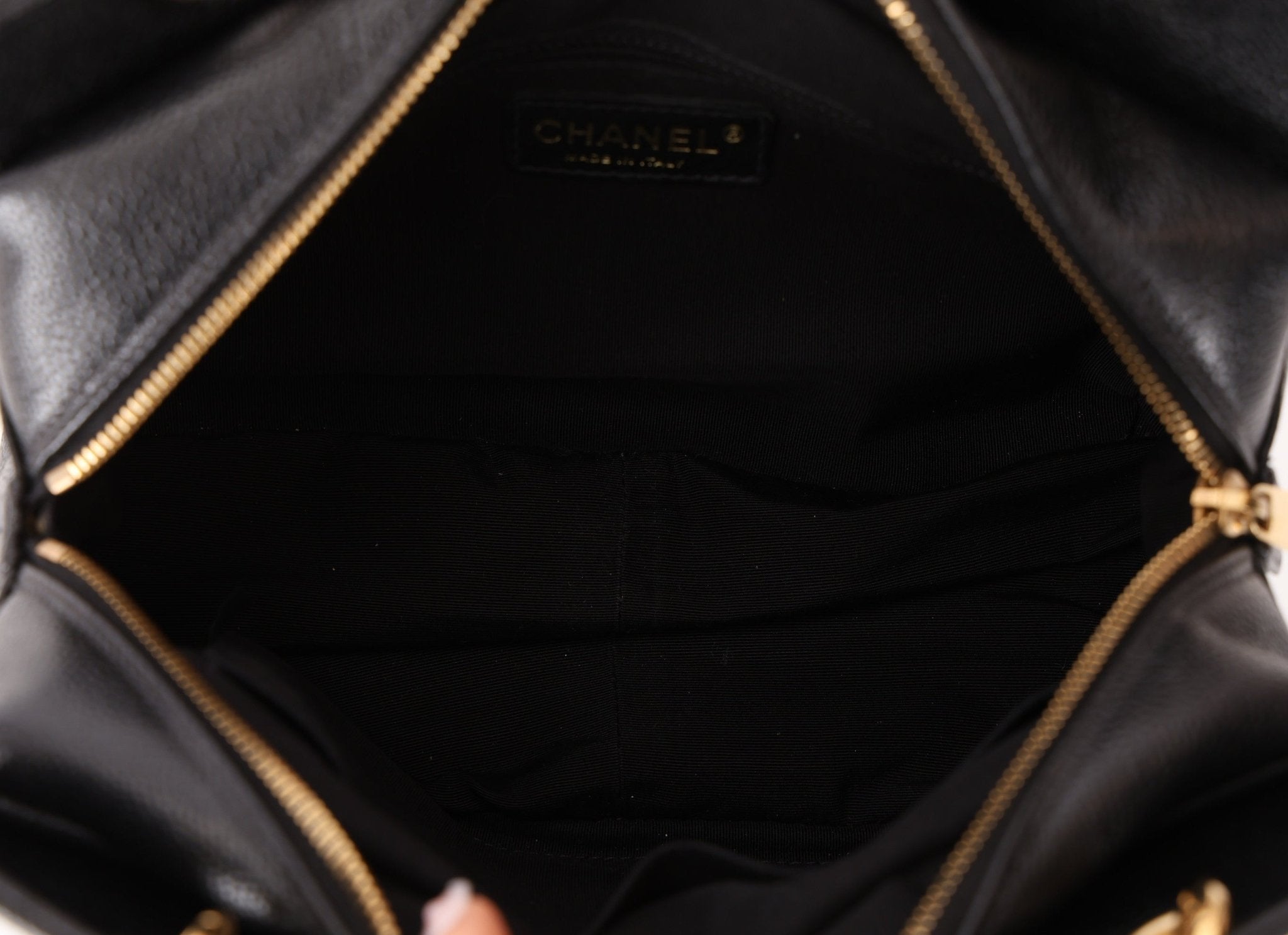 Chanel 2004 Caviar Timeless Zip Chain Tote - FashioNica