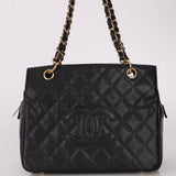 Chanel 2004 Caviar Timeless Zip Chain Tote - FashioNica