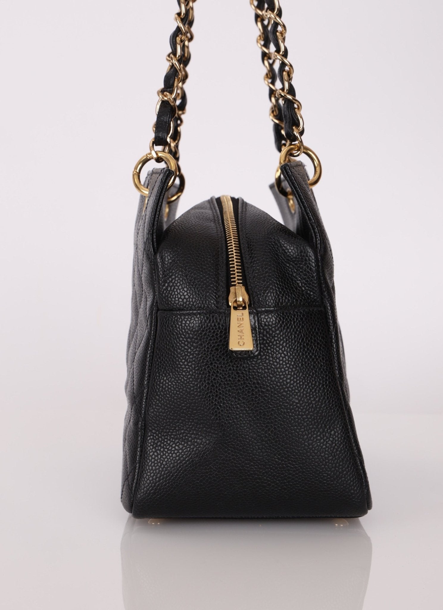 Chanel 2004 Caviar Timeless Zip Chain Tote - FashioNica