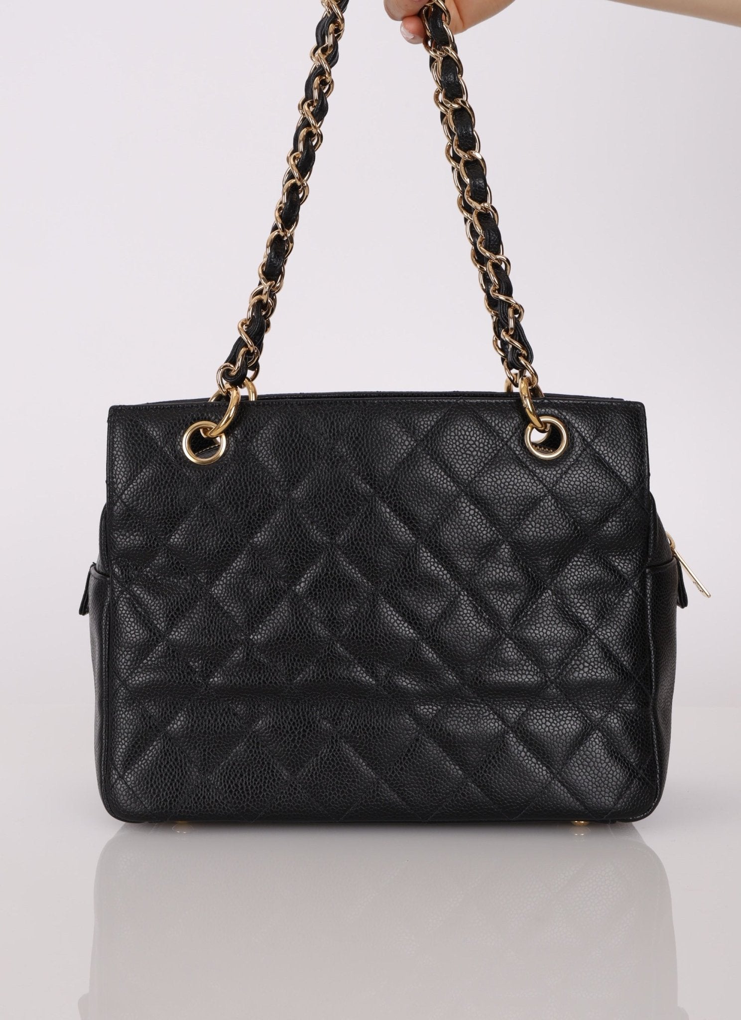 Chanel 2004 Caviar Timeless Zip Chain Tote - FashioNica