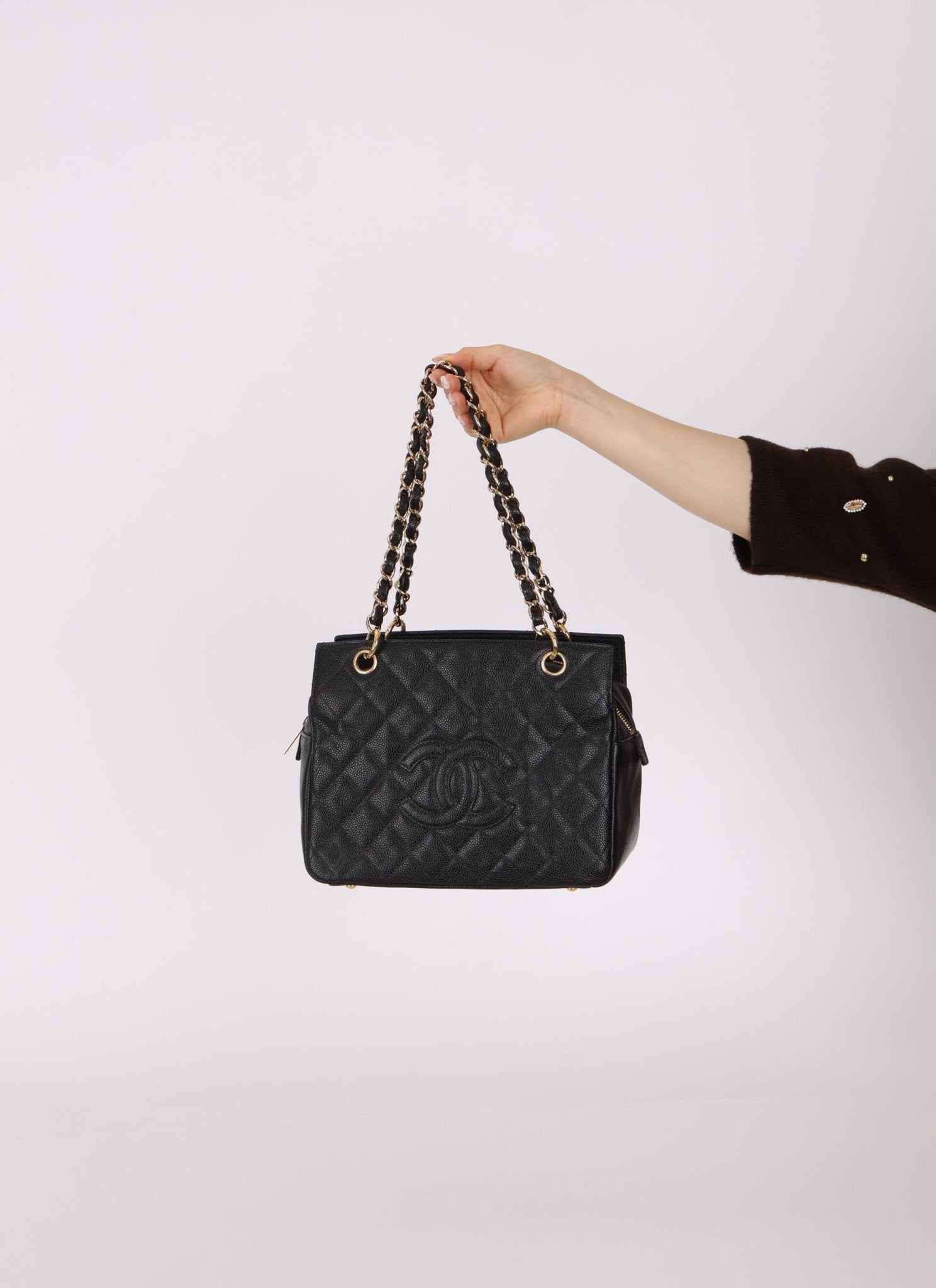 Chanel 2004 Caviar Timeless Zip Chain Tote - FashioNica