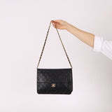 Chanel 2004 Lambskin Turnlock Half Flap 24K GP - FashioNica