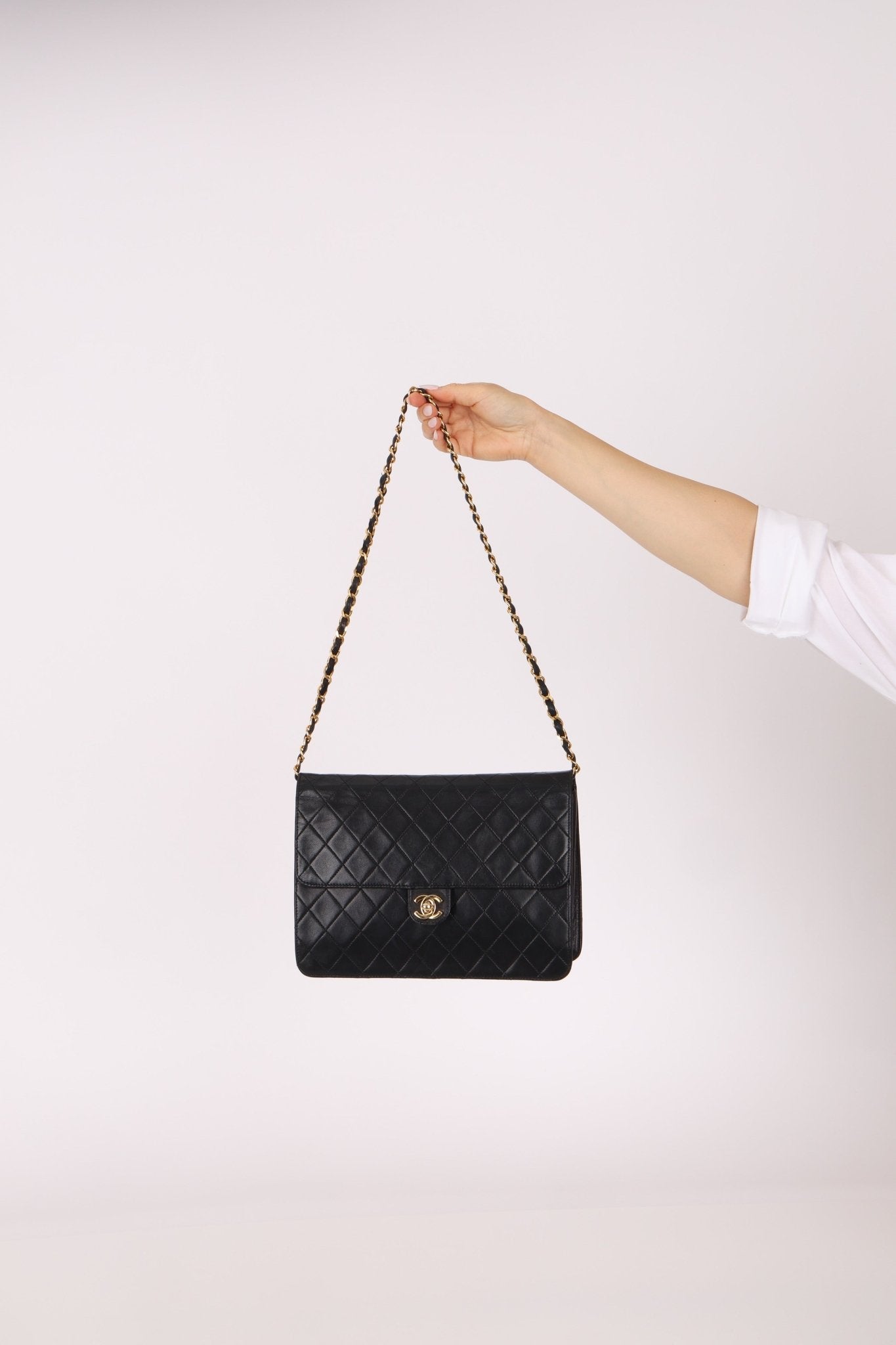 Chanel 2004 Lambskin Turnlock Half Flap 24K GP - FashioNica