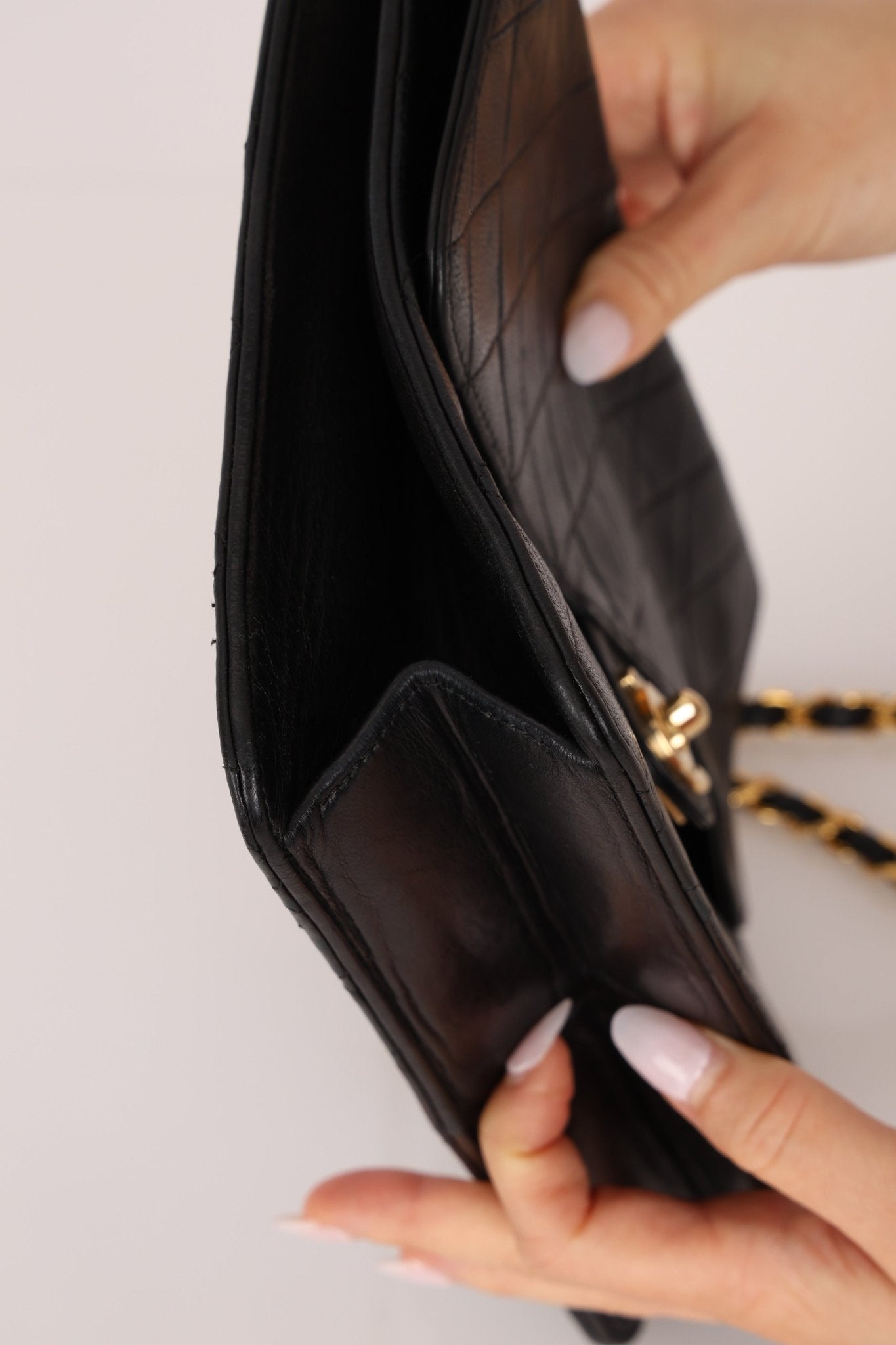 Chanel 2004 Lambskin Turnlock Half Flap 24K GP - FashioNica