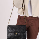 Chanel 2004 Lambskin Turnlock Half Flap 24K GP - FashioNica