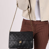 Chanel 2004 Lambskin Turnlock Half Flap 24K GP - FashioNica