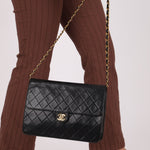 Chanel 2004 Lambskin Turnlock Half Flap 24K GP - FashioNica