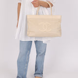 Chanel 2004 Linen Timeless Tote - FashioNica