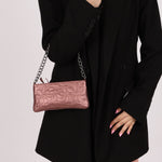 Chanel 2004 Metallic Rose - Gold Camellia Chain Pochette - FashioNica