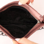 Chanel 2004 Metallic Rose - Gold Camellia Chain Pochette - FashioNica