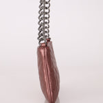 Chanel 2004 Metallic Rose - Gold Camellia Chain Pochette - FashioNica