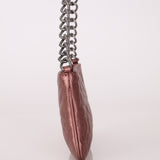Chanel 2004 Metallic Rose - Gold Camellia Chain Pochette - FashioNica