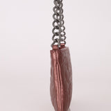 Chanel 2004 Metallic Rose - Gold Camellia Chain Pochette - FashioNica