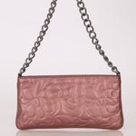 Chanel 2004 Metallic Rose - Gold Camellia Chain Pochette - FashioNica