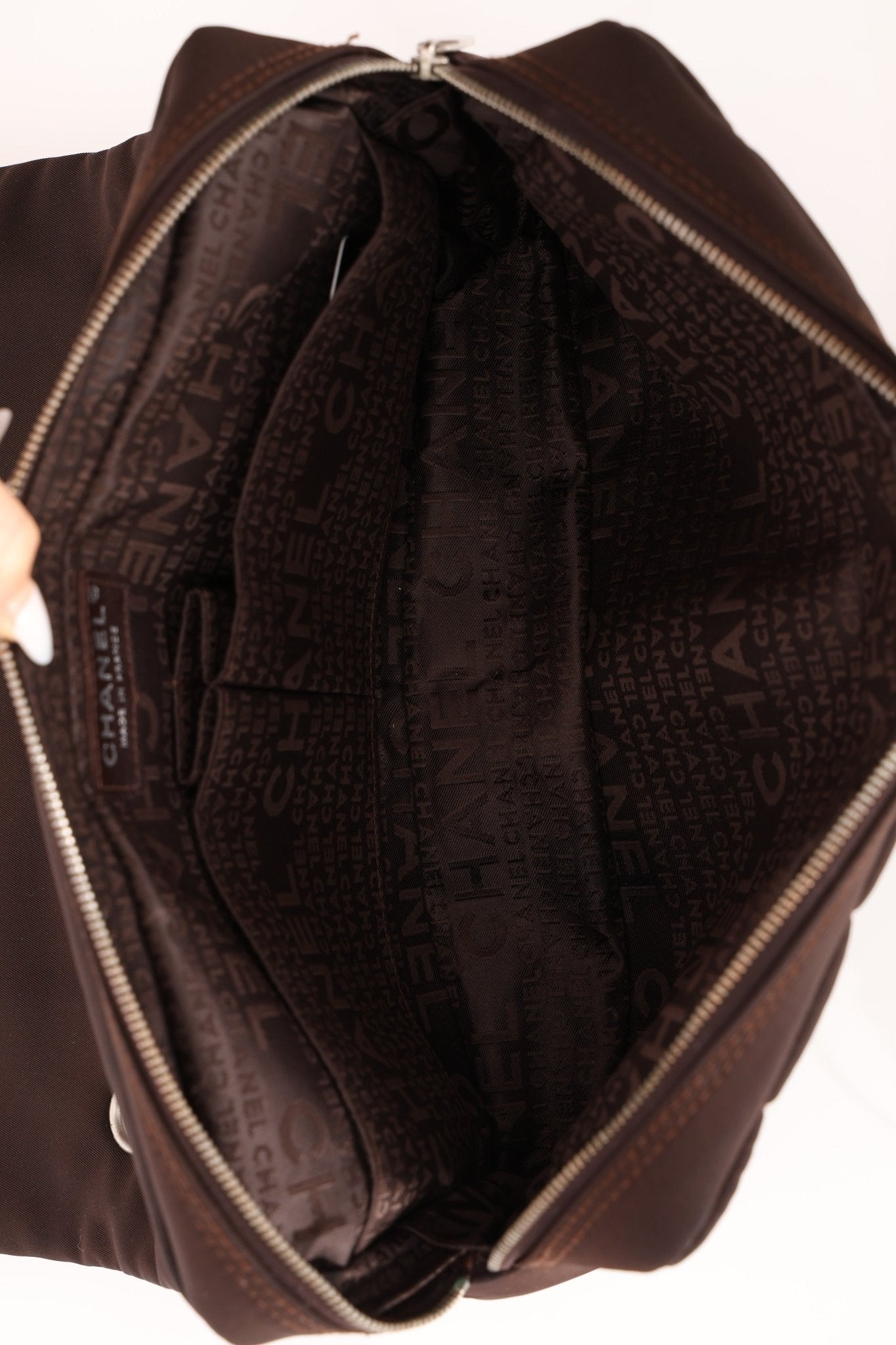 Chanel 2004 Nylon Chocolate Bar Easy Flap Bag - FashioNica