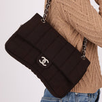 Chanel 2004 Nylon Chocolate Bar Easy Flap Bag - FashioNica