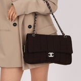 Chanel 2004 Nylon Chocolate Bar Easy Flap Bag - FashioNica