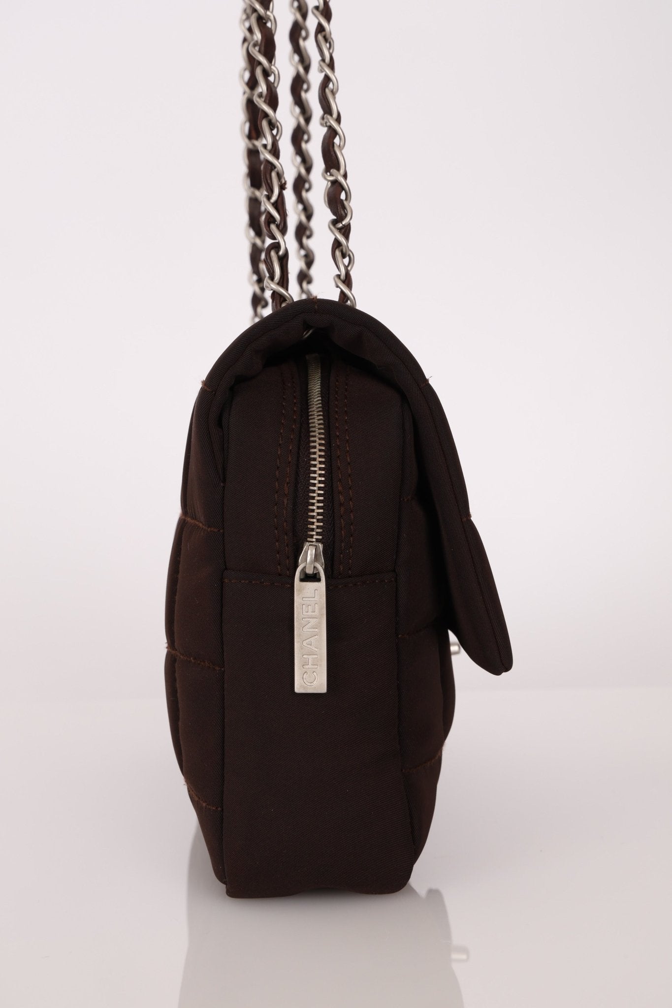 Chanel 2004 Nylon Chocolate Bar Easy Flap Bag - FashioNica